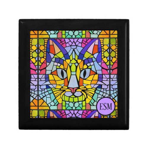 Jazzy Cat Face _ Vibrant Colors _ Any Age  Gender Gift Box