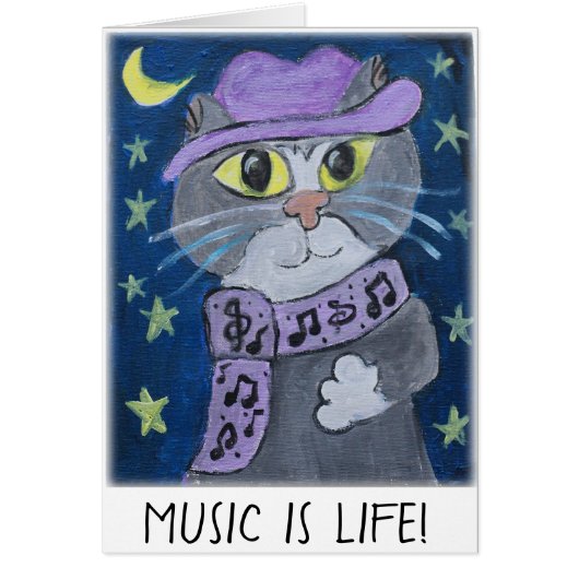 Jazzy Cat Painting Cards (Front)
