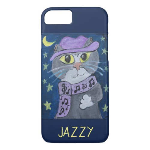 Jazzy Cat Painting iPhone 87 Case