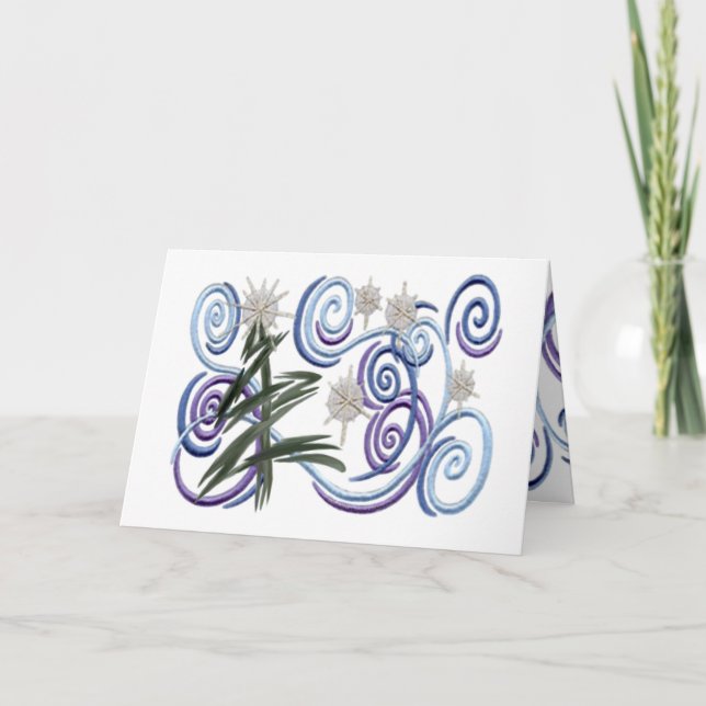 Jazzy Christmas Tree Holiday Card (Front)