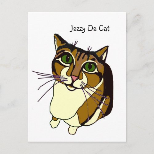 Jazzy Da Cat Postcard