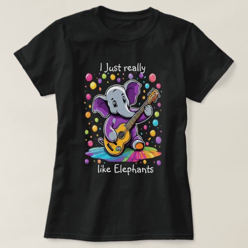 Jazzy Elephant Serenade Birthday  T_Shirt