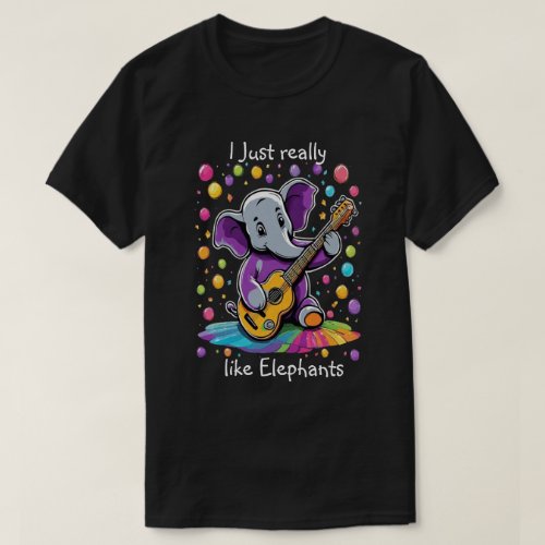 Jazzy Elephant Serenade Birthday  T_Shirt