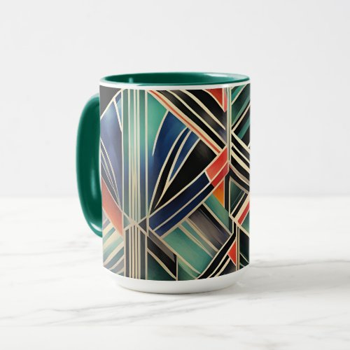 Jazzy Geometric  Elegant Classic Boho Geometrical  Mug
