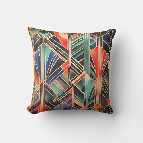 Jazzy Geometric  Elegant Classic Boho Geometrical  Outdoor Pillow