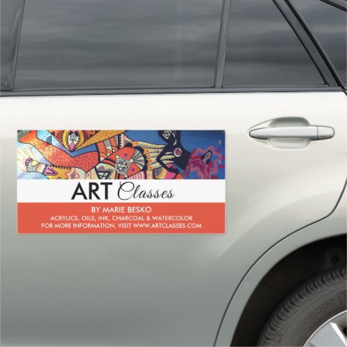 Jazzy Graffiti Art Art Class Advertising Car Magnet