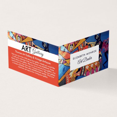 Jazzy Graffiti Art Art Dealer Detailed Business Card