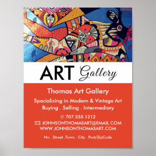 Jazzy Graffiti Art, Art Dealer, Gallery Advert Poster