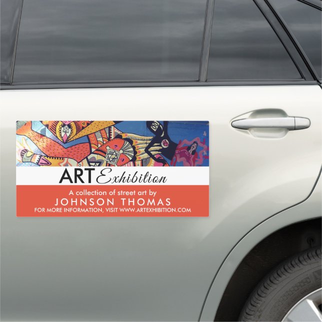 Jazzy Graffiti Art, Artist Exhibition Car Magnet (In Situ)