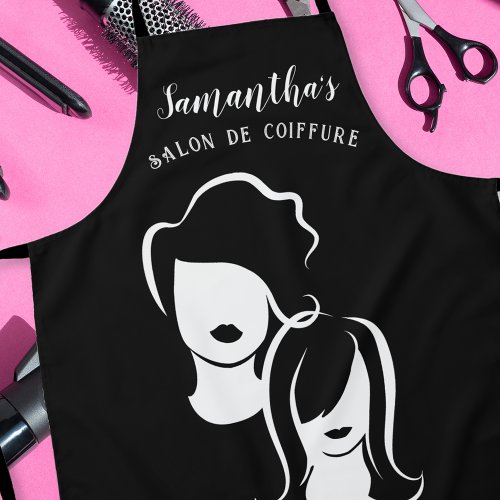 Jazzy Hairstylist Silhouettes Apron