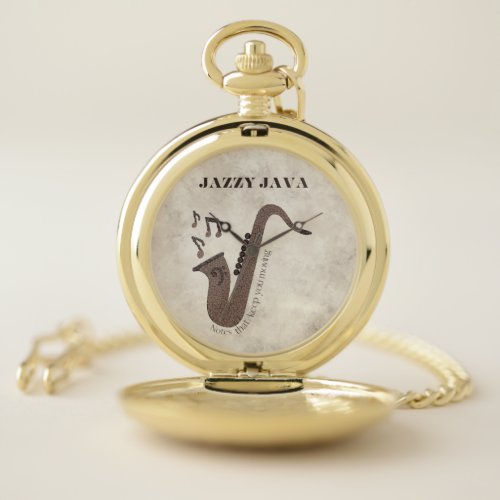 Jazzy Java_Coffee Beans_Saxophone_ Pocket Watch