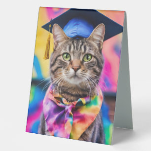 Jazzy Kitty grad hat Table Tent