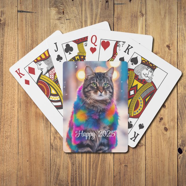 Jazzy Kitty   in fur  coat  - Happy 2025 Poker Cards (Creator Uploaded)