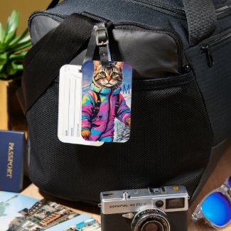 Jazzy kitty on a ski  tour