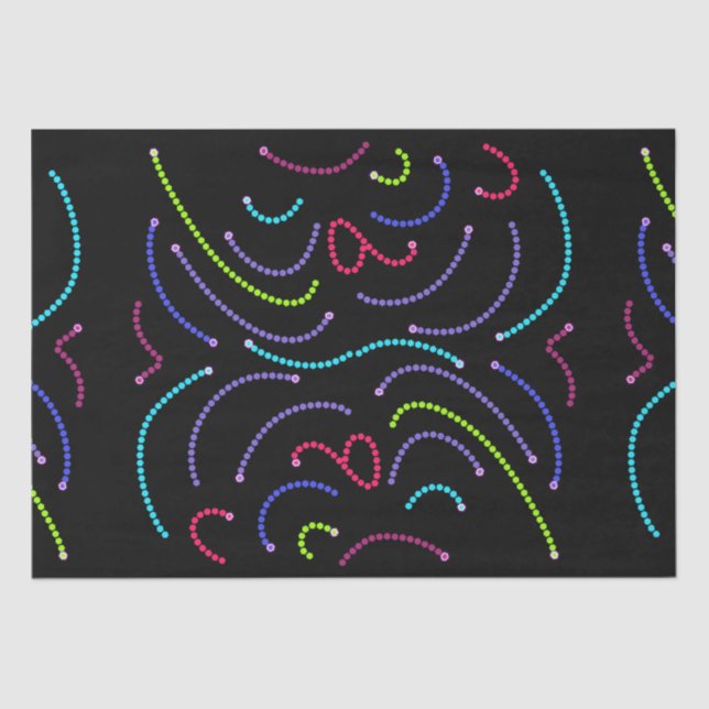 Jazzy Neon Hexagons Pattern  Tissue Paper (Front)
