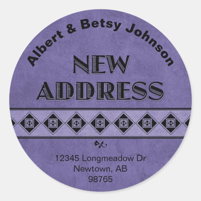 Jazzy New Address Stickers (Front)