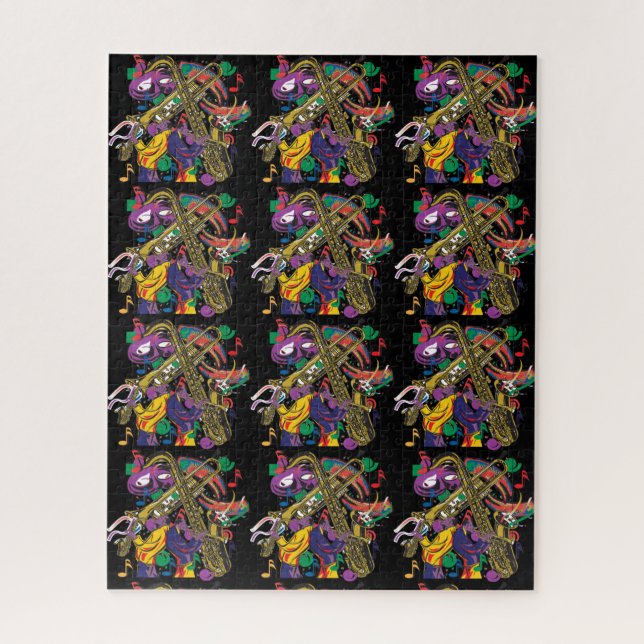 Jazzy New Orleans Music Fest Jigsaw Puzzle (Vertical)