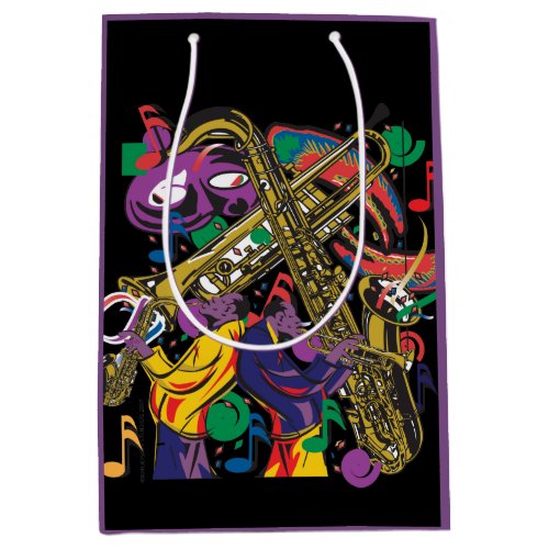 Jazzy New Orleans Music Fest Medium Gift Bag