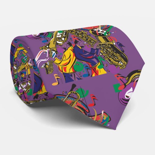 Jazzy New Orleans Music Fest Neck Tie