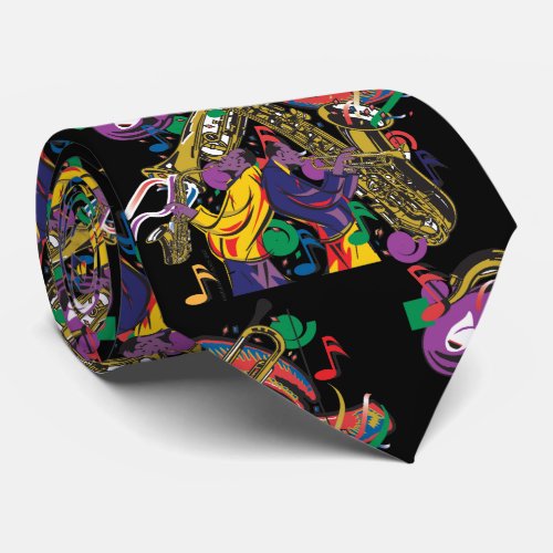 Jazzy New Orleans Music Fest Neck Tie