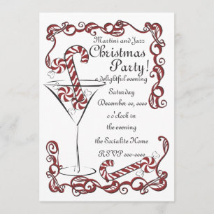 Jazzy Peppermint Martini Invitation