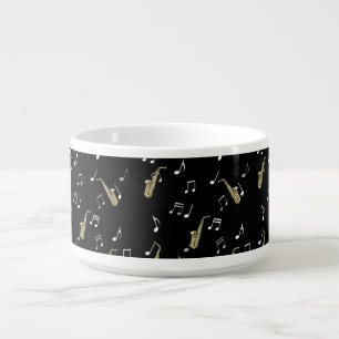 Jazzy Saxophone & Musical Notes Bowl