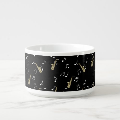 Jazzy Saxophone  Musical Notes Bowl