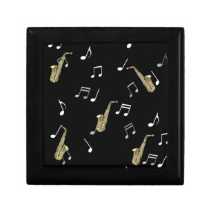 Jazzy Saxophone & Musical Notes  Gift Box