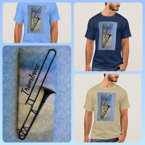 Jazzy Trombone Musical Artistic T_Shirt