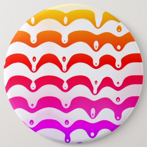 Jazzy Tropical Psychedelic Dripping Stripes Button