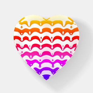 Jazzy Tropical Psychedelic Dripping Stripes Paperweight