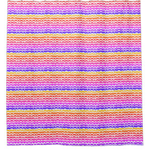 Jazzy Tropical Psychedelic Dripping Stripes Shower Curtain