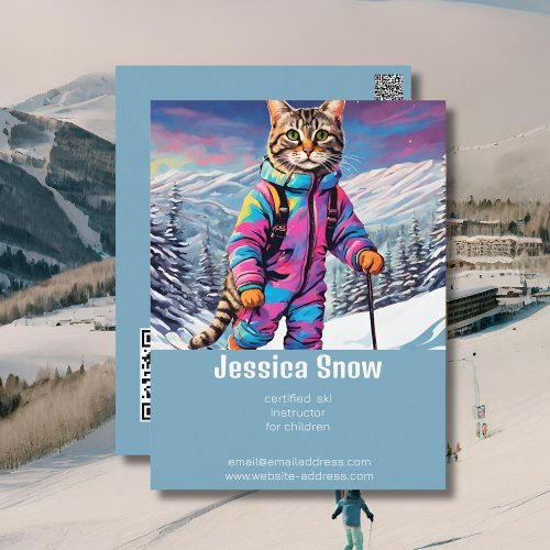Jazzy  winter  cat _promo  postcard