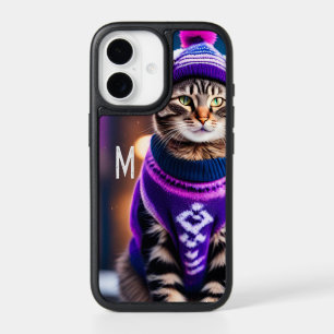  jazzy winter kitty  - add monogram iPhone 17 case