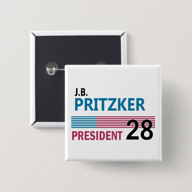 JB Pritzker 2028 Button (Front & Back)