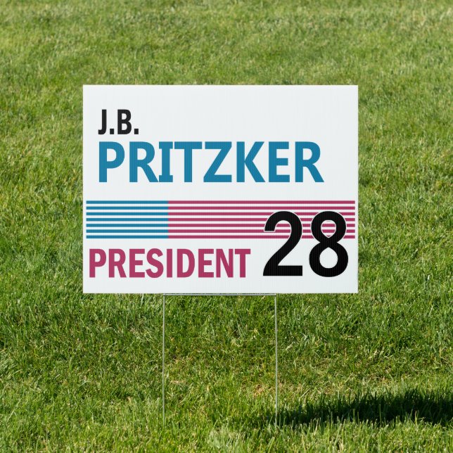 JB Pritzker 2028 Sign (Insitu)