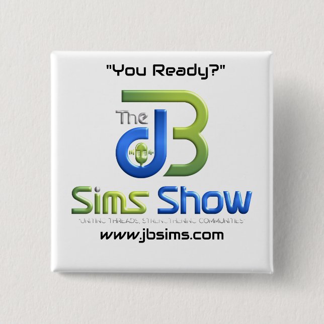 "JB Sims Show Unity Square Button - Collectible Pi (Front)