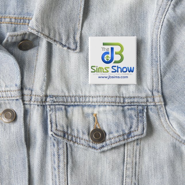 "JB Sims Show Unity Square Button - Collectible Pi (In Situ)
