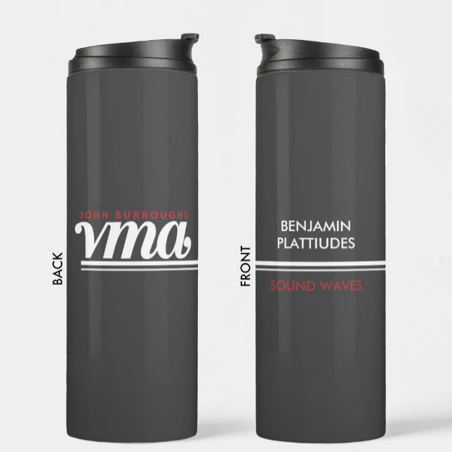 JBHS VMA Black with White Logo Customizable Thermal Tumbler (Creator Uploaded)