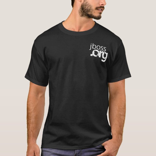 JBoss Tools Flaming Wordle Dark T v6 Horiz Logo T-Shirt (Front)