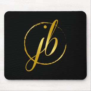 JBP Gold on Black Mouse Pad