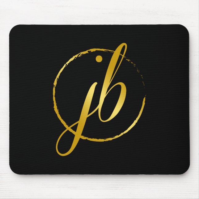 JBP Gold on Black Mouse Pad (Front)