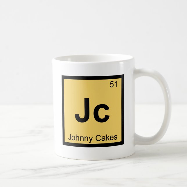 Jc - Johnny Cakes Chemistry Periodic Table Symbol Coffee Mug (Right)