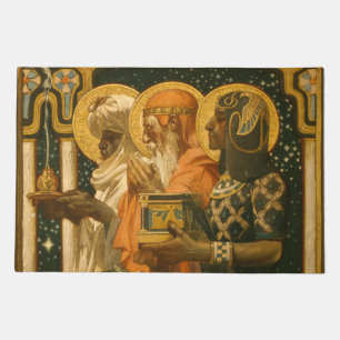JC Leyendecker Three Wise Men Vintage Christmas Doormat