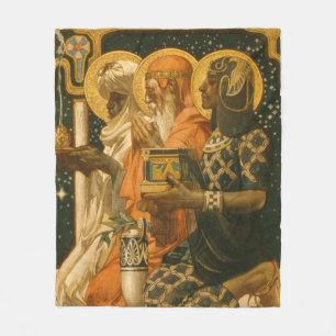 JC Leyendecker Three Wise Men Vintage Christmas Fleece Blanket