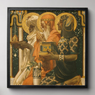 JC Leyendecker Three Wise Men Vintage Christmas Peel And Stick Photo Tile