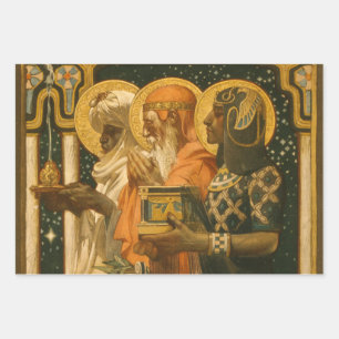 JC Leyendecker Three Wise Men Vintage Christmas Wrapping Paper Sheets