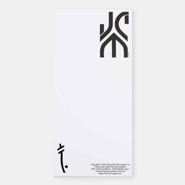 JCM Stylized Logo Notepad (Front)