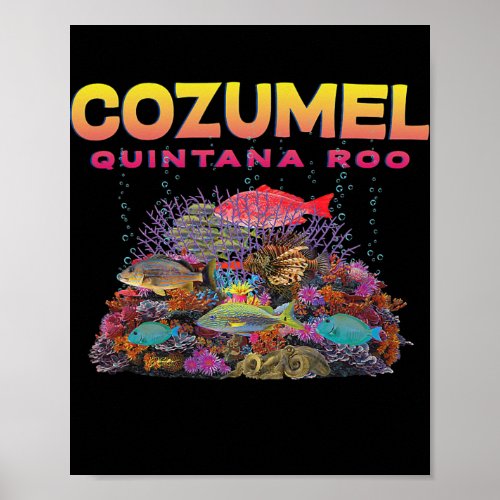 JCombs Cozumel Mexico Reef Coral Fish  Poster