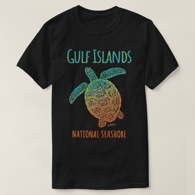 JCombs Gulf Islands National Seashore, Sea Turtle, T-Shirt (Design Front)